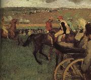 Edgar Degas amateurish caballero on horse-race ground Germany oil painting artist